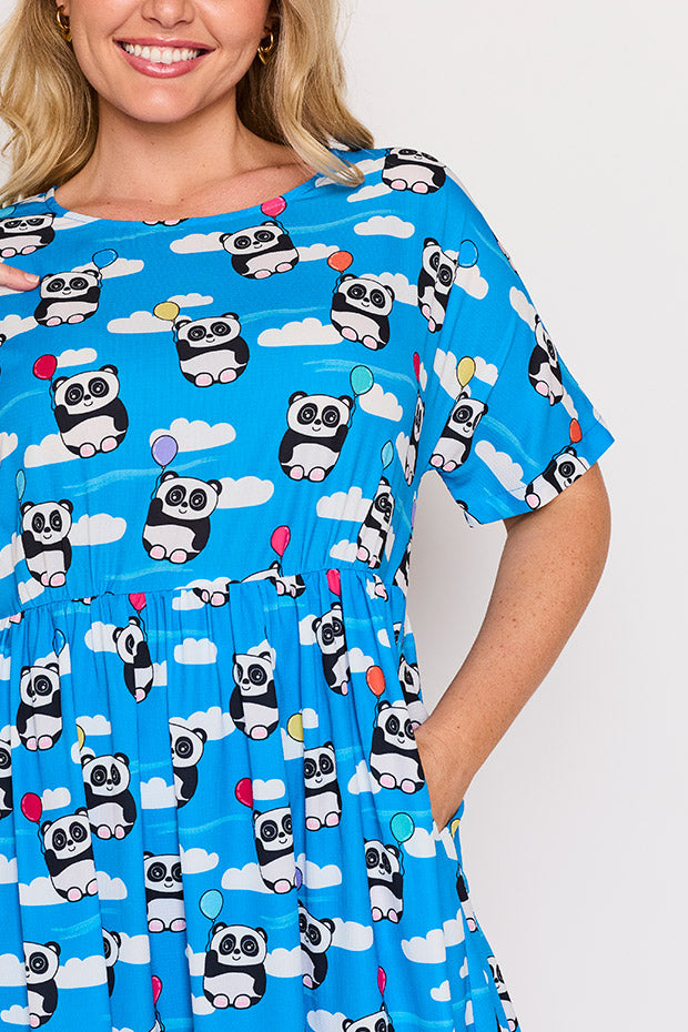 Superstar Floating Pandas Dress – Floating Pandas midi dress