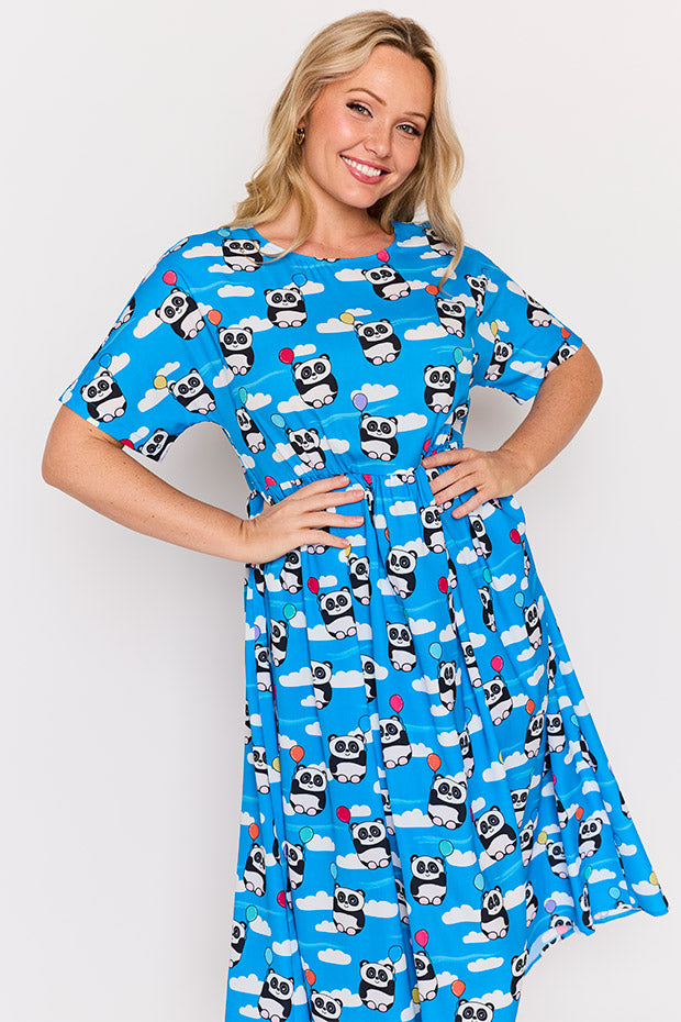 Superstar Floating Pandas Dress – Floating Pandas midi dress