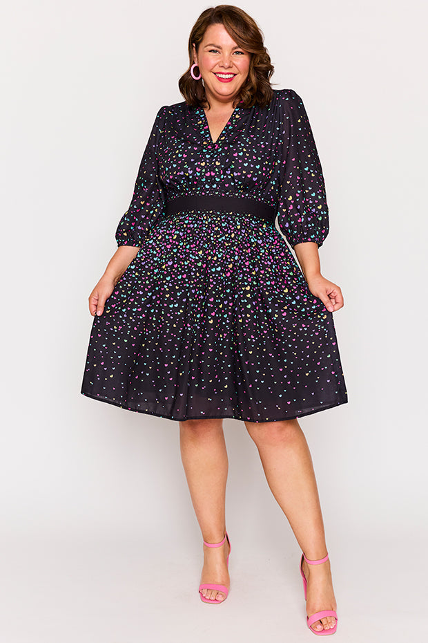 Abbie Falling Hearts Dress – Falling Hearts knee length dress