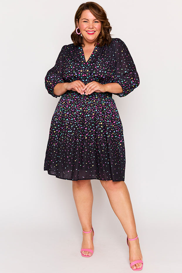 Abbie Falling Hearts Dress – Falling Hearts knee length dress