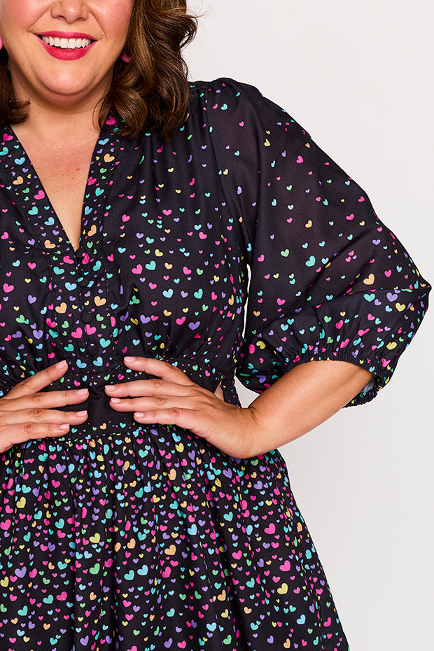 Abbie Falling Hearts Dress – Falling Hearts knee length dress
