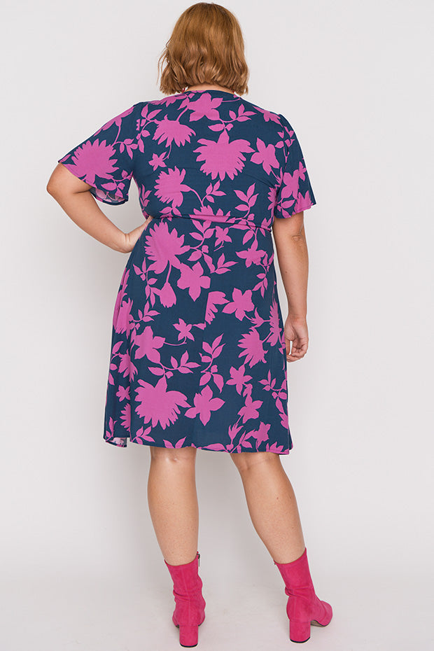 Jaz Contrast Ivy Dress – Contrast Ivy knee length dress
