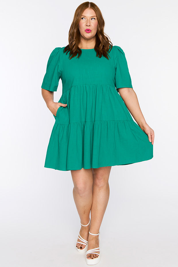 Wilma Green Dress – Green mini dress