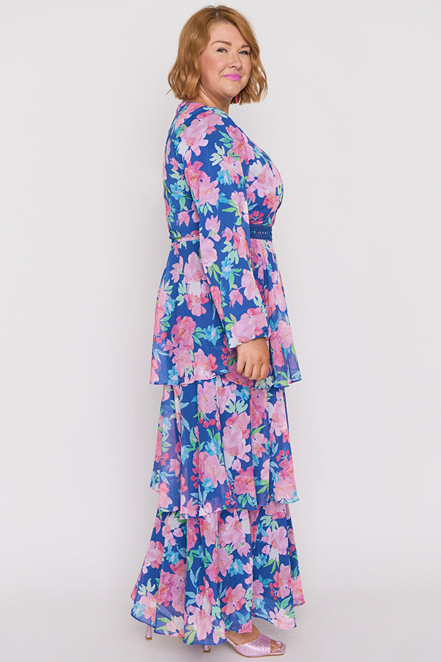 Cacy Tropical Watercolour Dress – Tropical Watercolour maxi dress