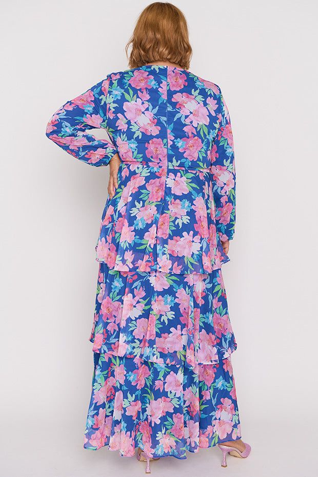 Cacy Tropical Watercolour Dress – Tropical Watercolour maxi dress