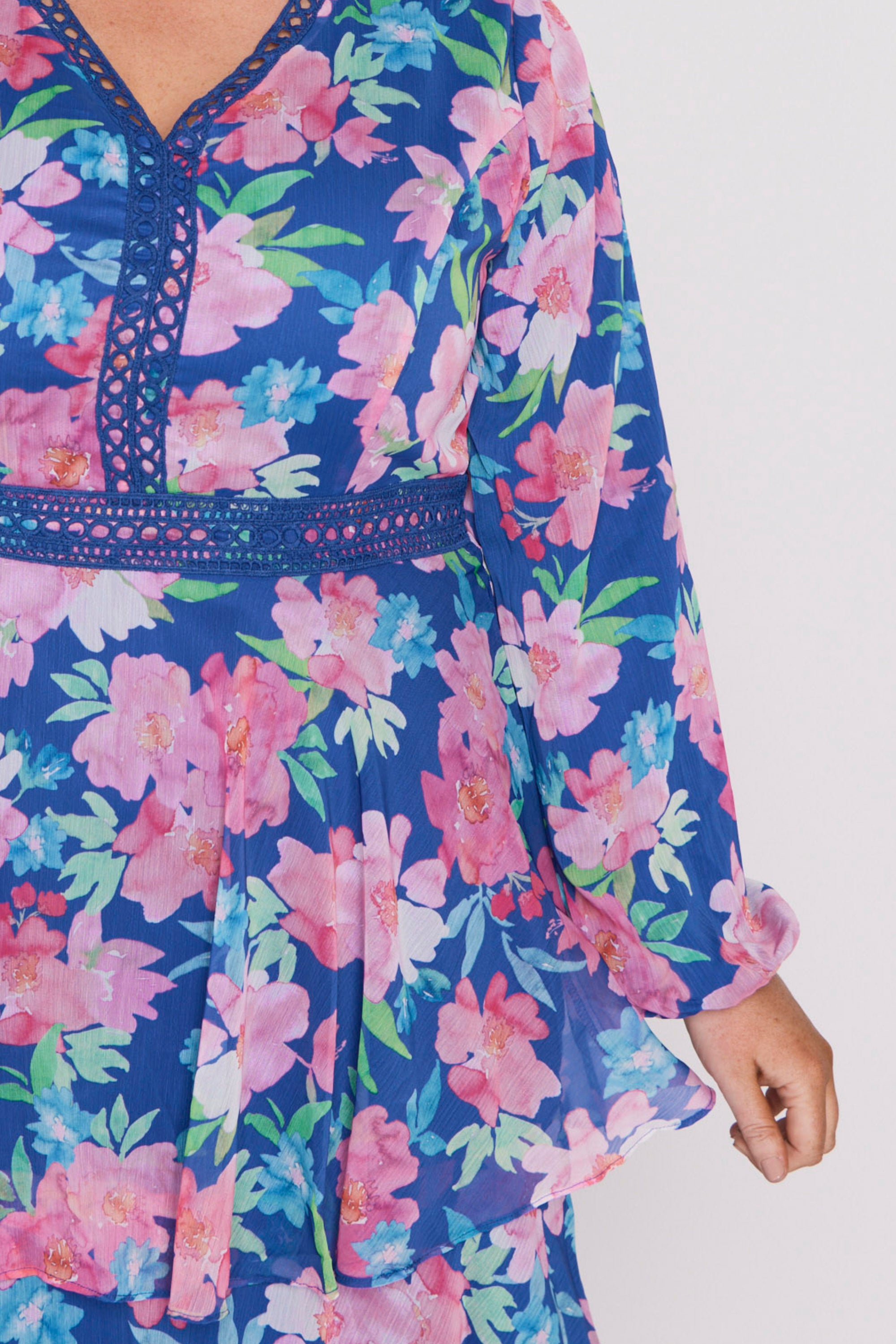 Cacy Tropical Watercolour Dress – Tropical Watercolour maxi dress