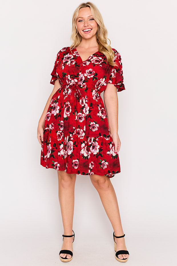 Remi Cherry Rose Dress – Cherry Rose knee length dress