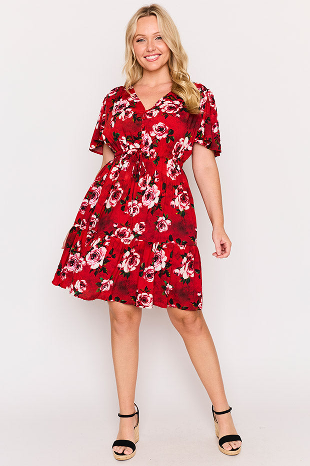 Remi Cherry Rose Dress – Cherry Rose knee length dress