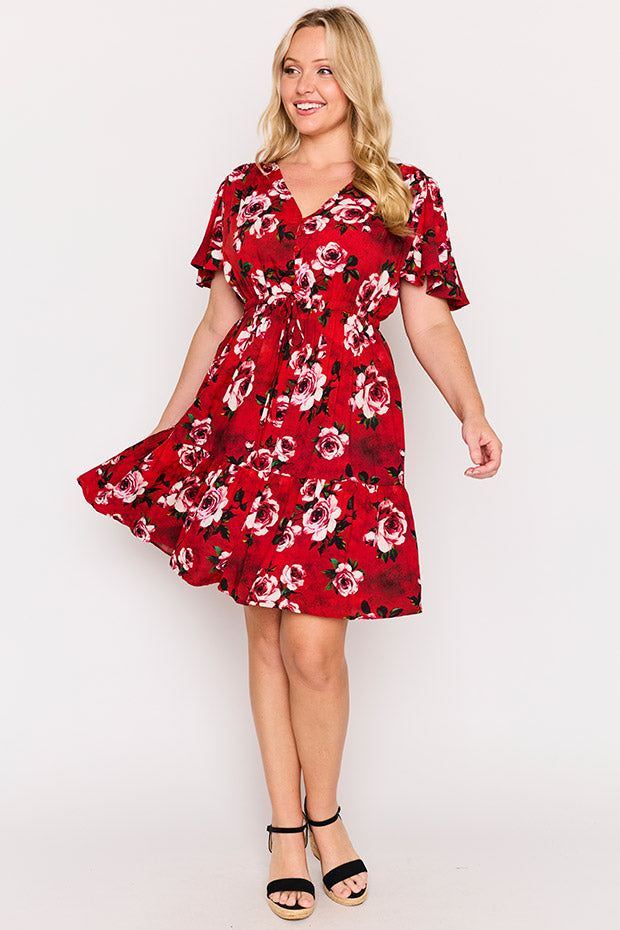 Remi Cherry Rose Dress – Cherry Rose knee length dress