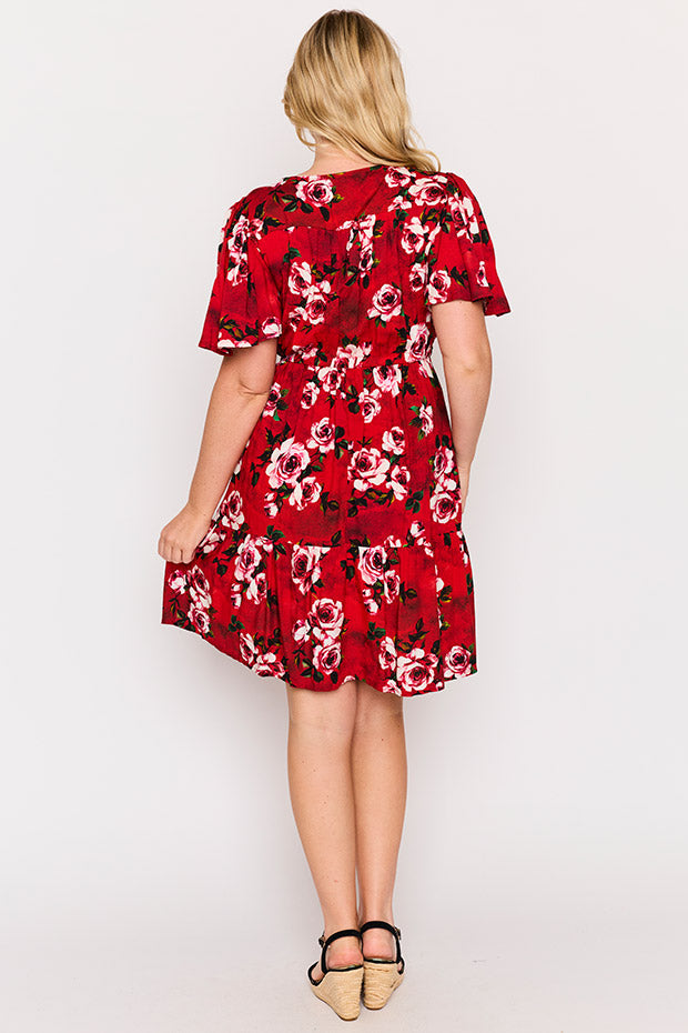 Remi Cherry Rose Dress – Cherry Rose knee length dress