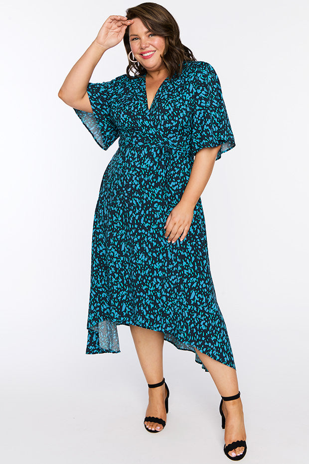 Giverny Teal Dash Wrap Dress – Teal Dash Wrap wrap dress