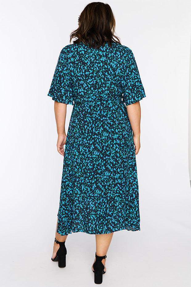 Giverny Teal Dash Wrap Dress – Teal Dash Wrap wrap dress