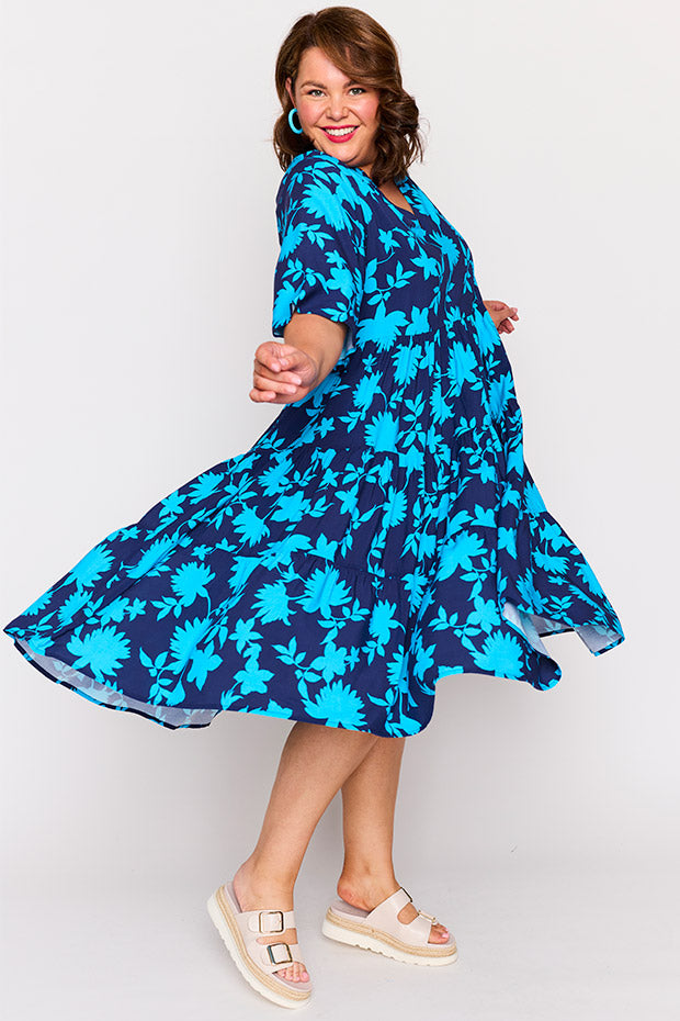Chrissie Blue Ivy Dress – Blue Ivy midi dress