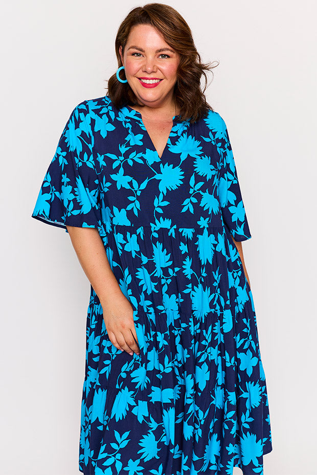 Chrissie Blue Ivy Dress – Blue Ivy midi dress