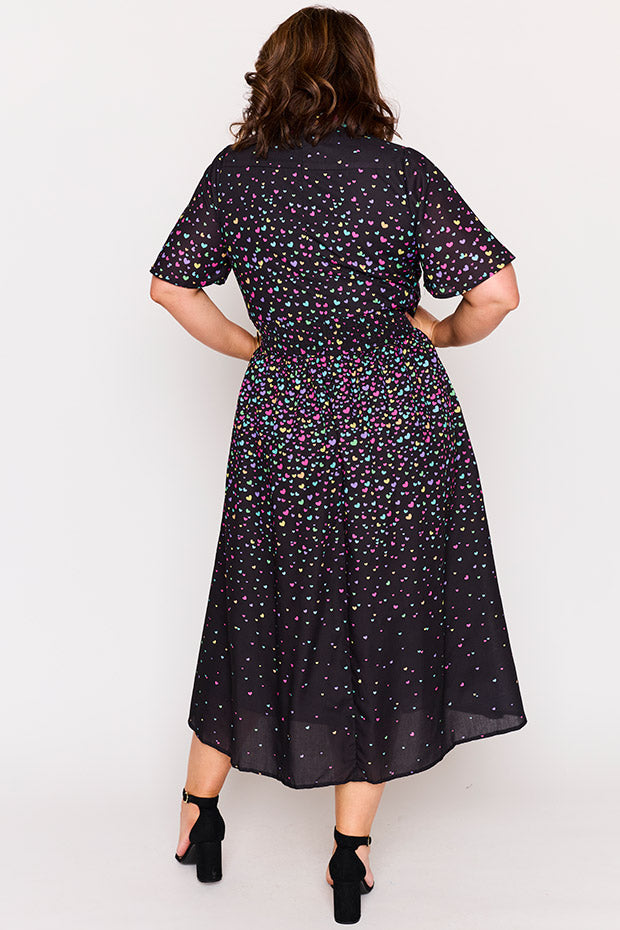 Stephanie Falling Hearts Dress – Falling Hearts midi dress