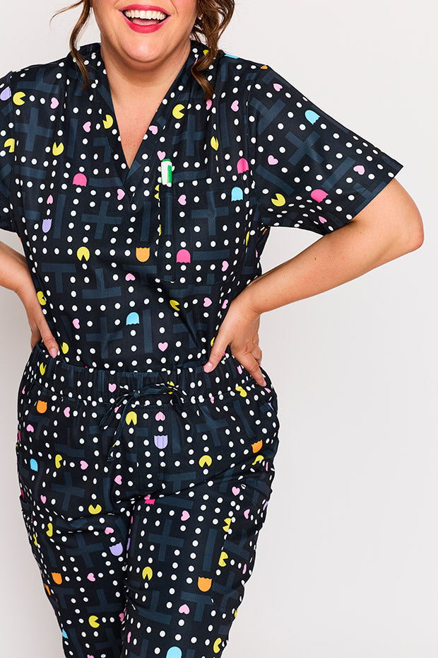 Cristina Love Pellets Scrub Pant – Love Pellets wide leg pants