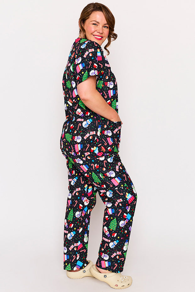 Meredith Jolly Christmas Scrub Top – Jolly Christmas top