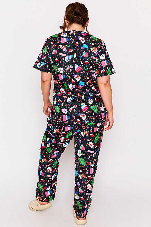 Meredith Jolly Christmas Scrub Top – Jolly Christmas top