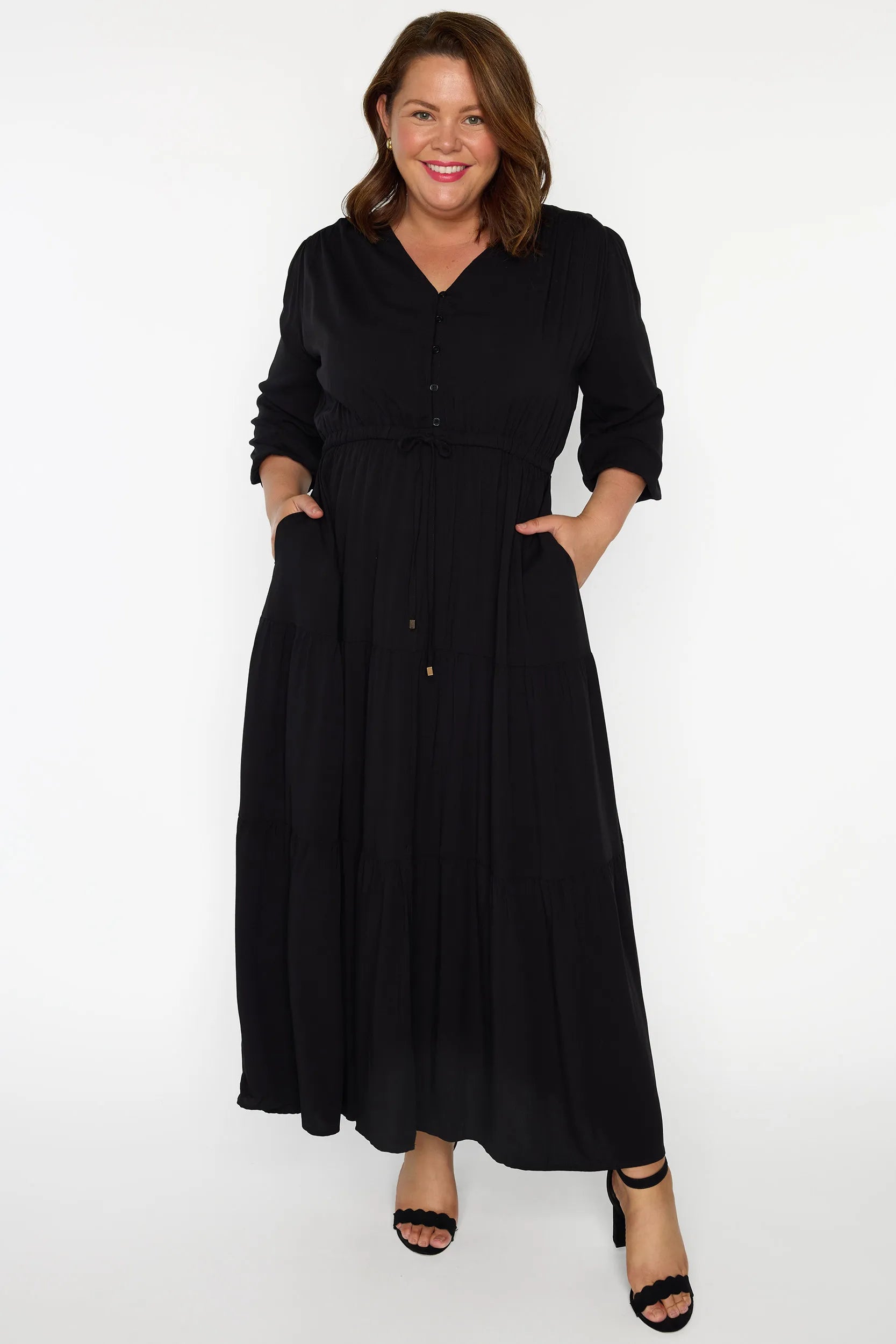 Adeline Black Dress – Black maxi dress