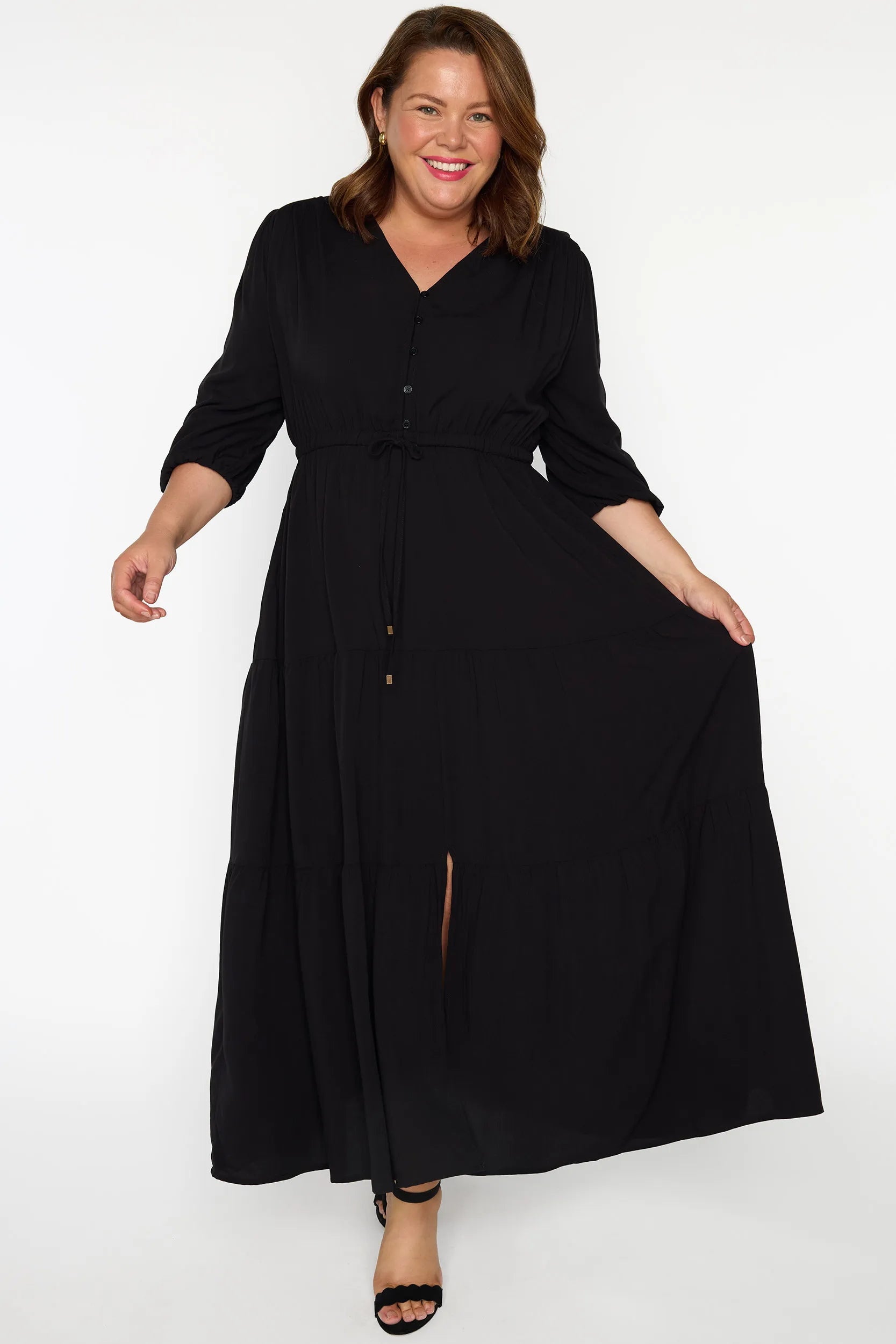 Adeline Black Dress – Black maxi dress
