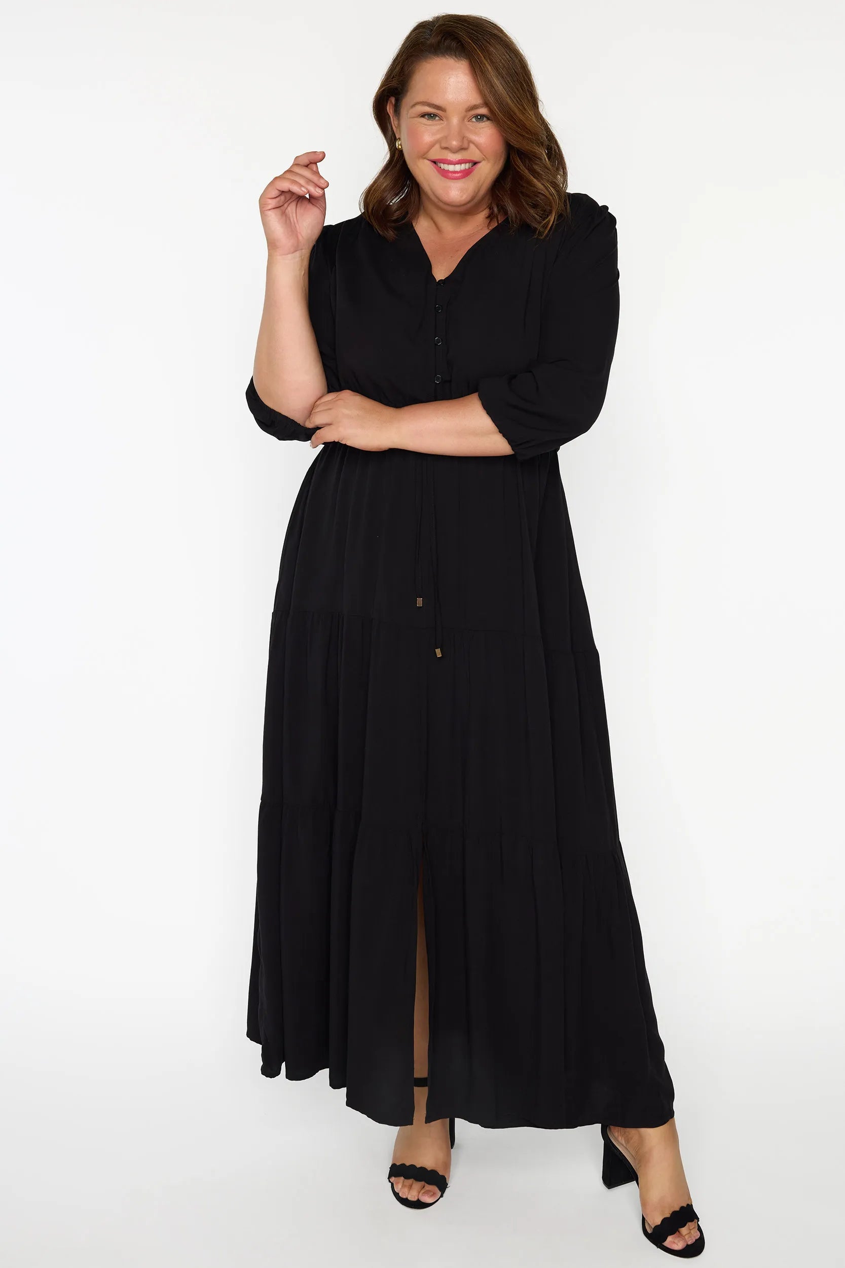 Adeline Black Dress – Black maxi dress