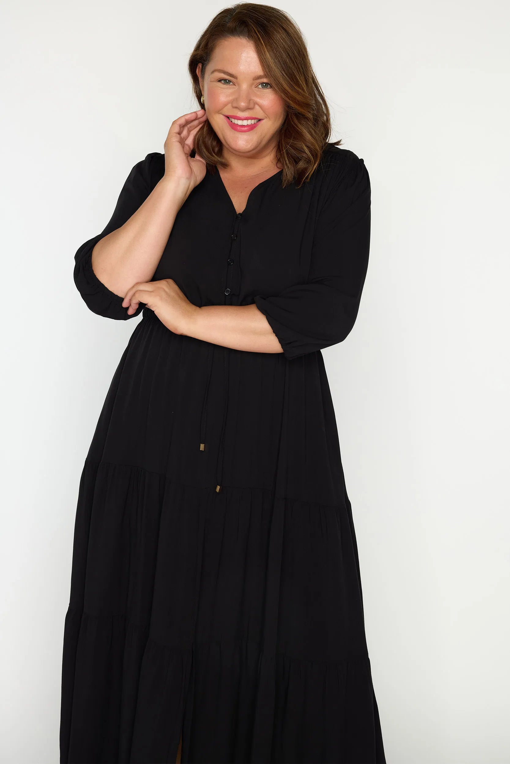 Adeline Black Dress – Black maxi dress
