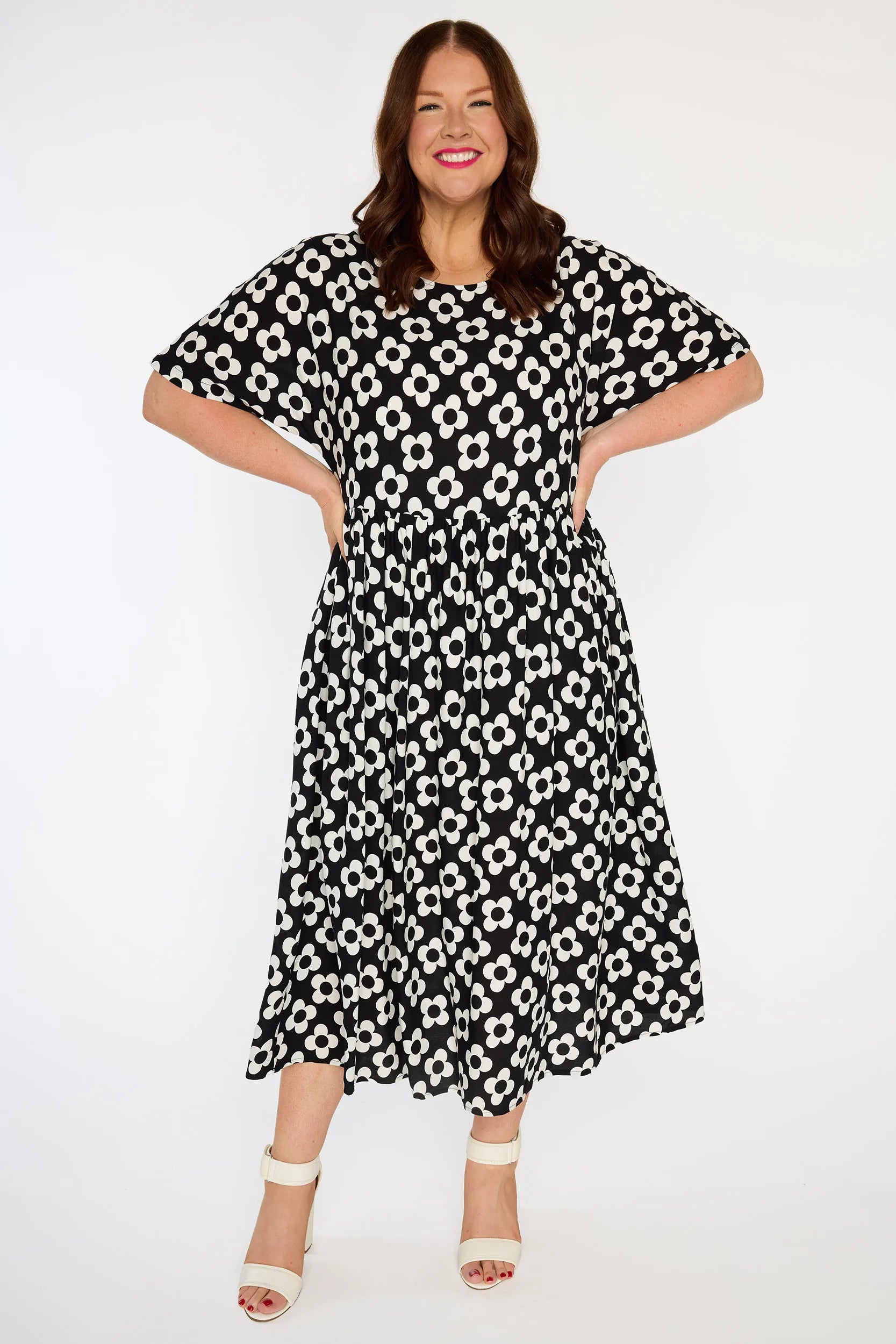 Iconic Black White Daisy Dress
