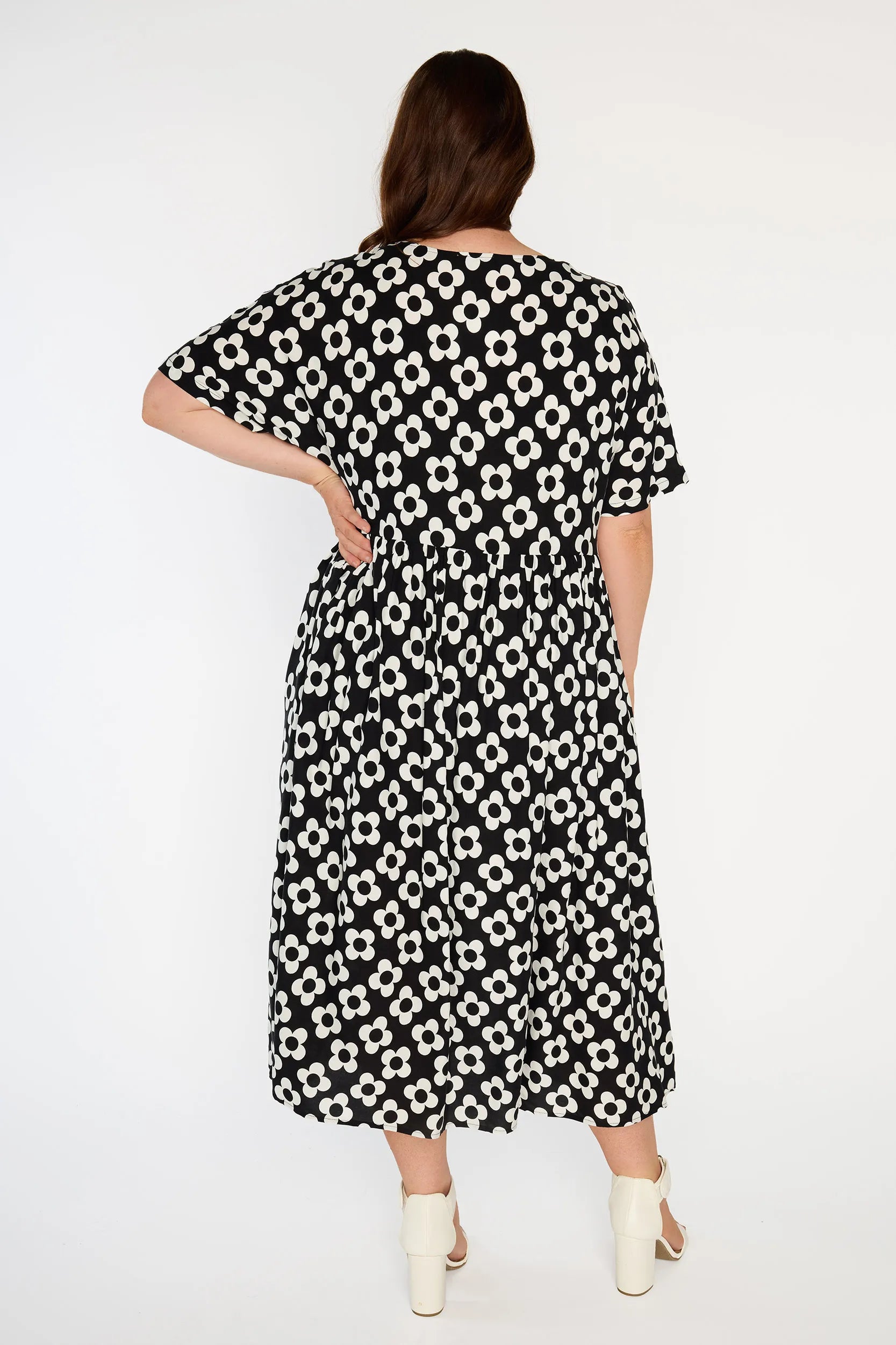 Iconic Black White Daisy Dress