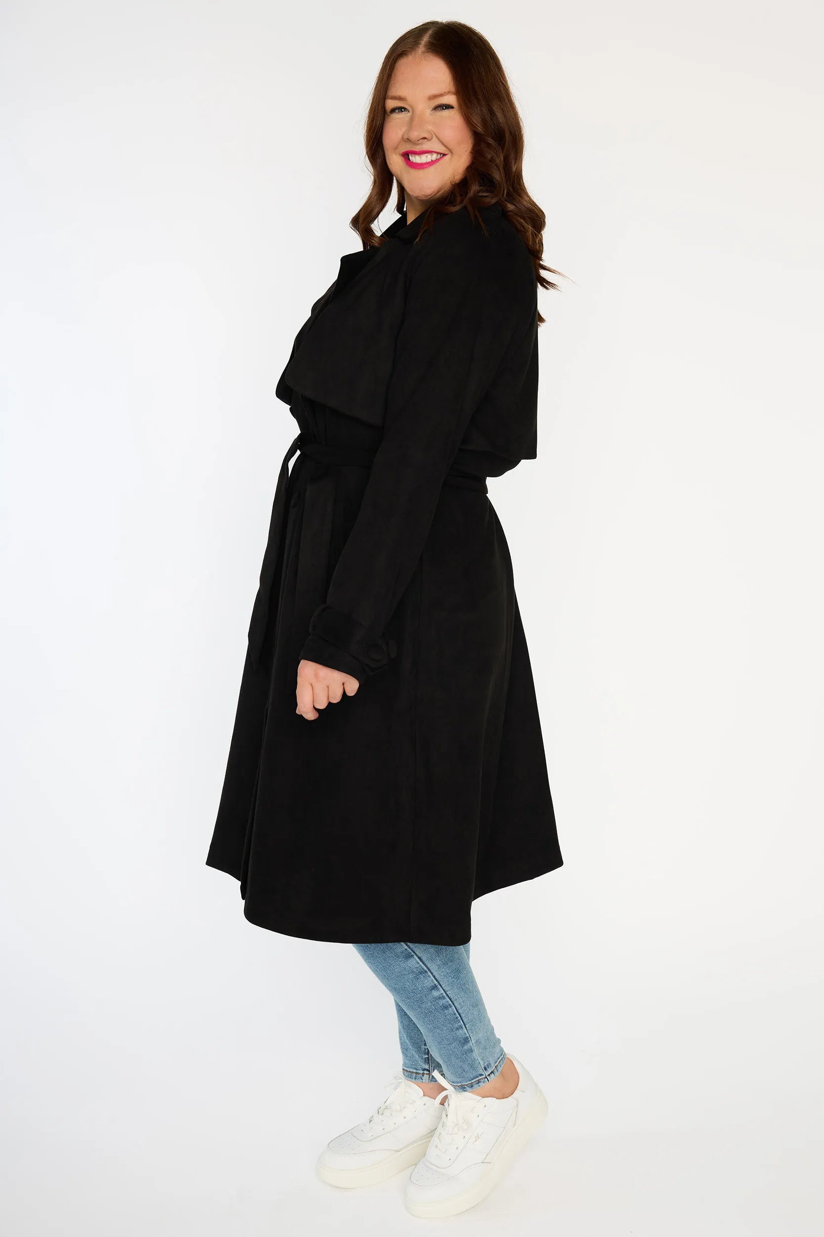 Carmen Black Trenchcoat – Black denim jacket