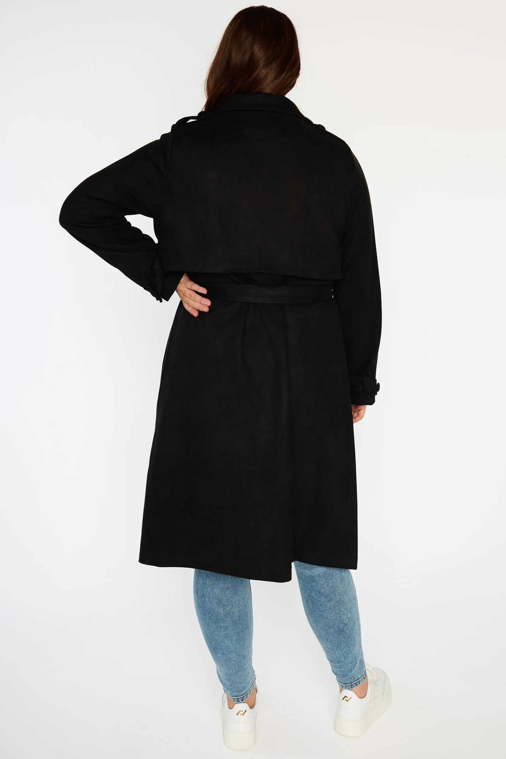 Carmen Black Trenchcoat – Black denim jacket