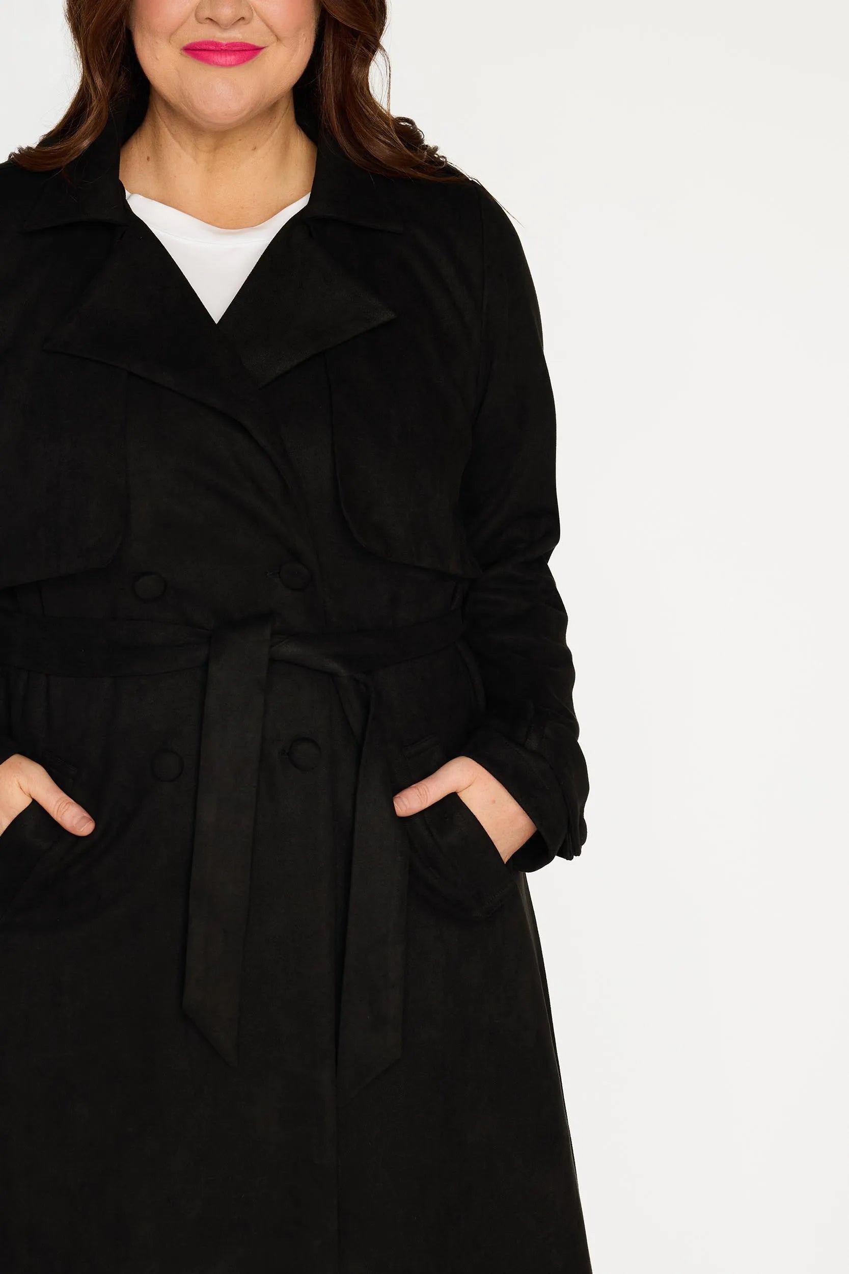 Carmen Black Trenchcoat – Black denim jacket