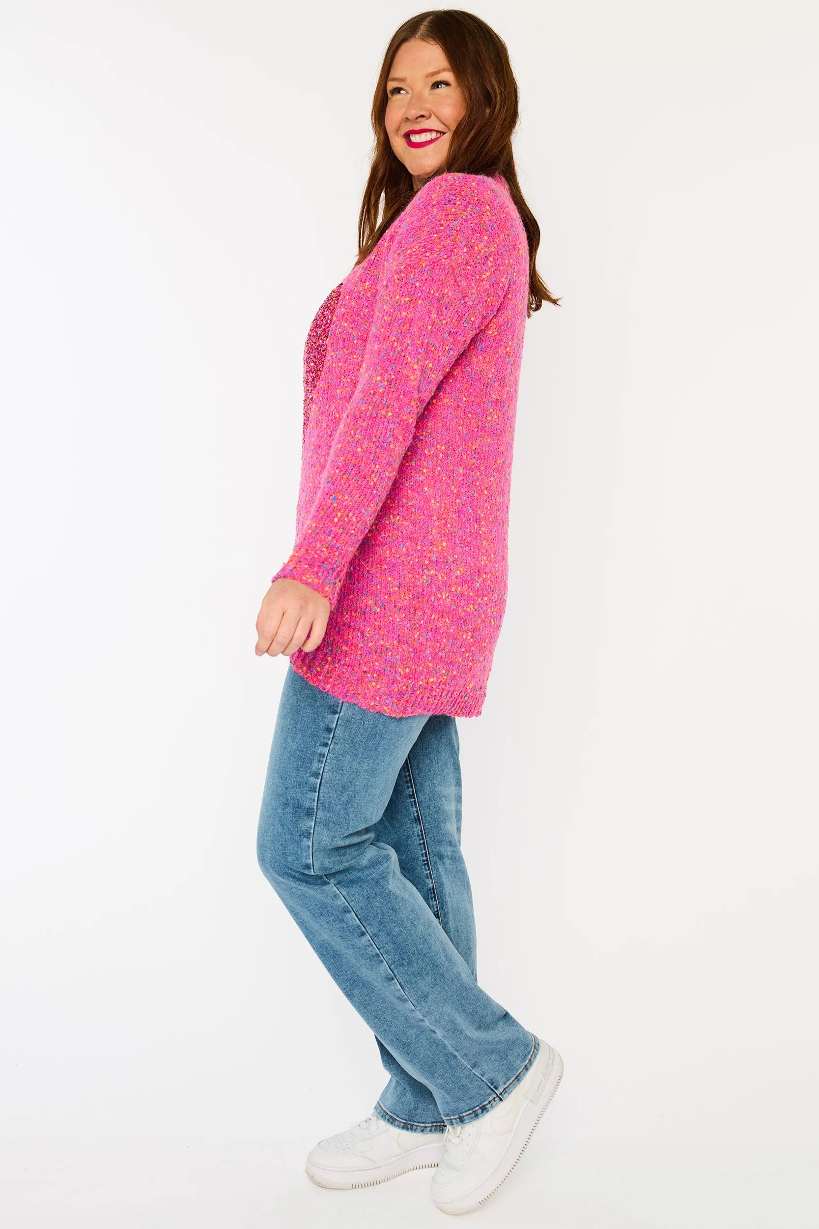 Cathy Pink Marle Knit – Pink Marle knit jumper