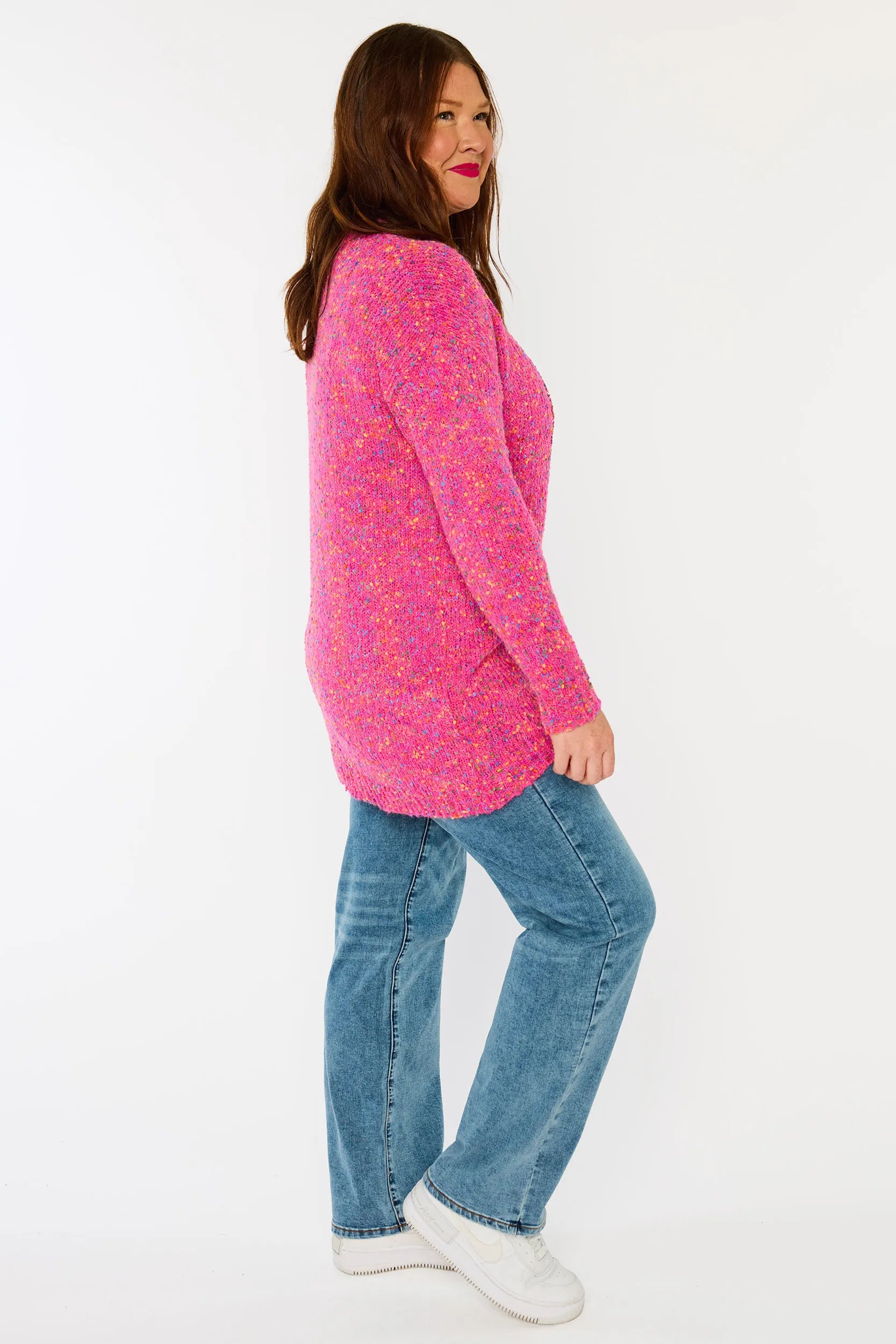 Cathy Pink Marle Knit – Pink Marle knit jumper