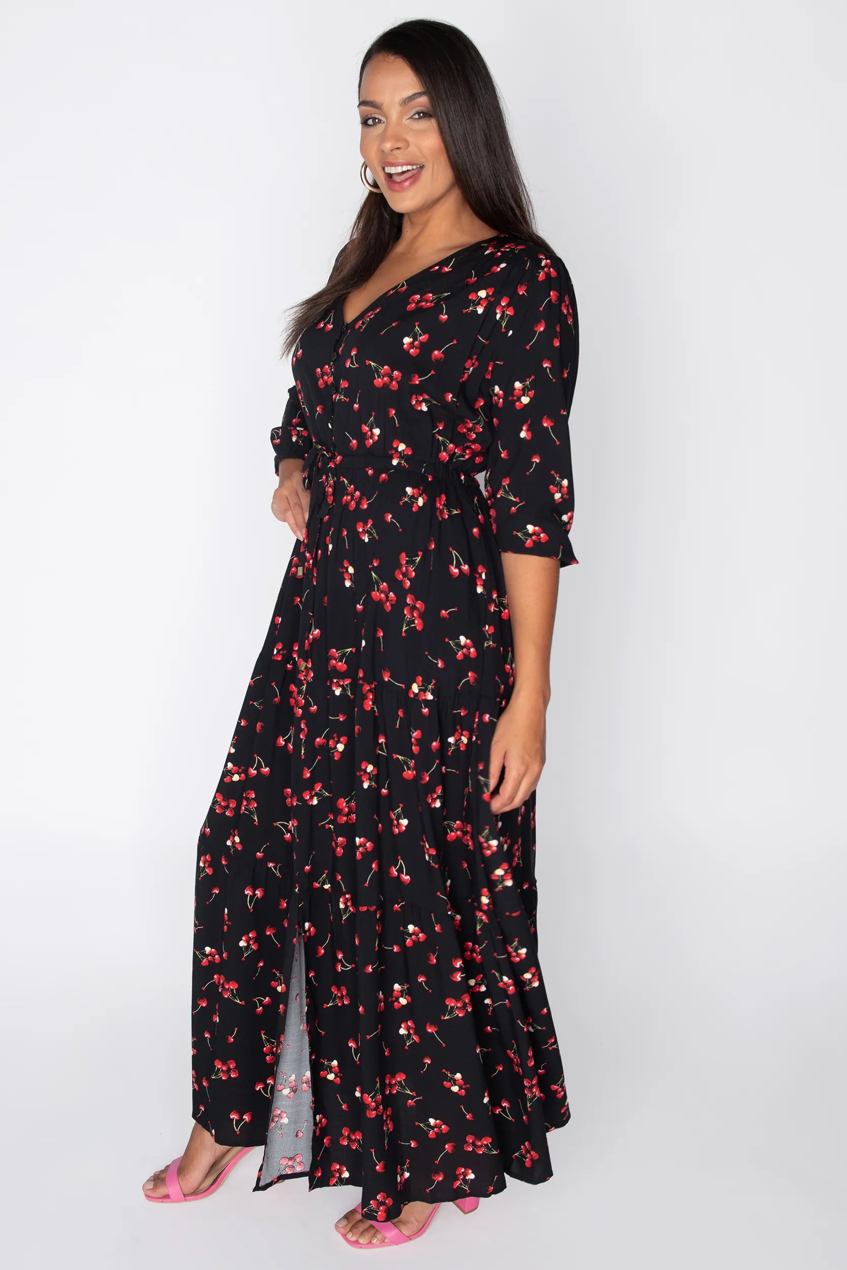 Adeline Cherry Hearts Dress – Cherry Hearts maxi dress