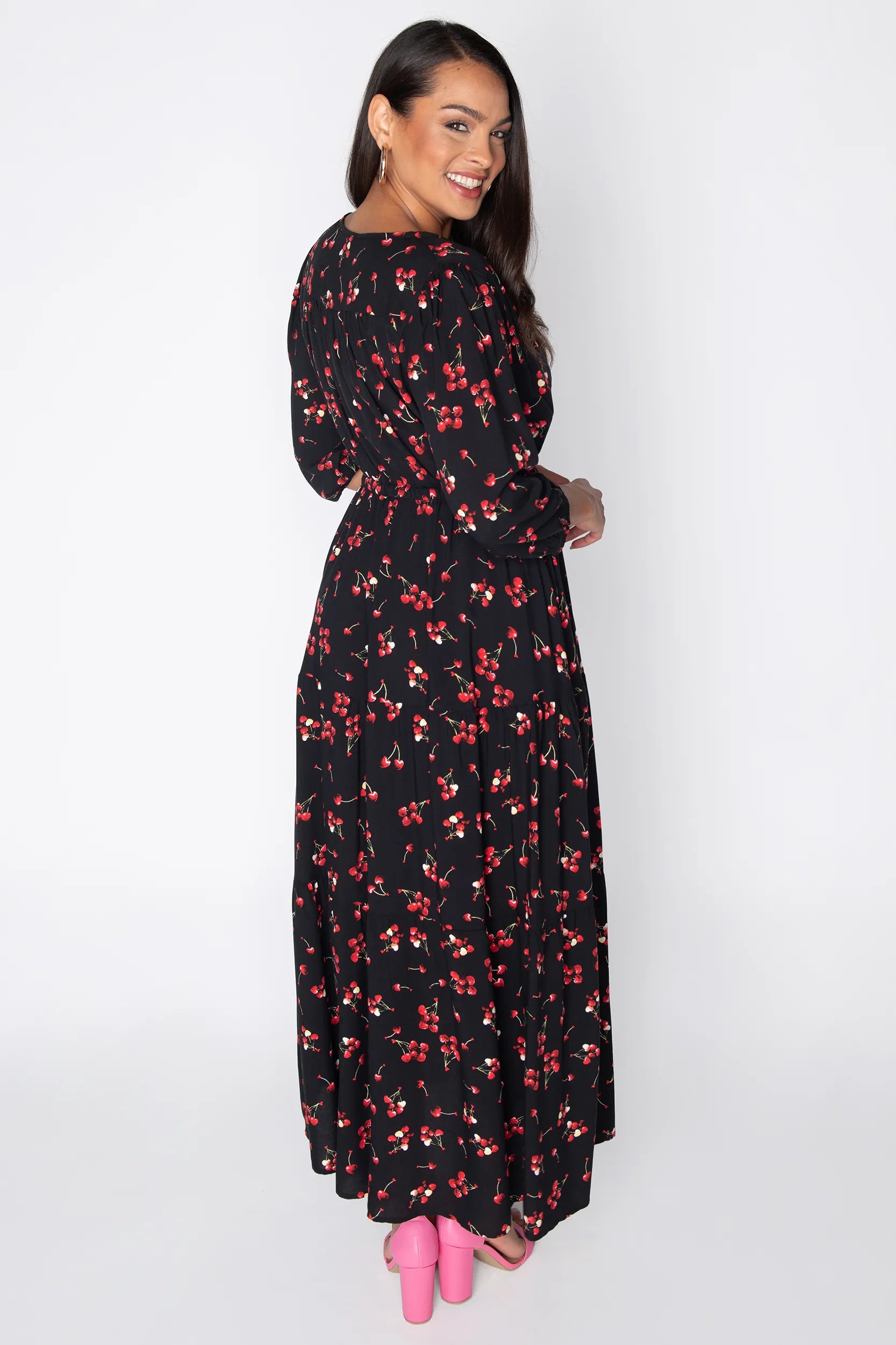 Adeline Cherry Hearts Dress – Cherry Hearts maxi dress