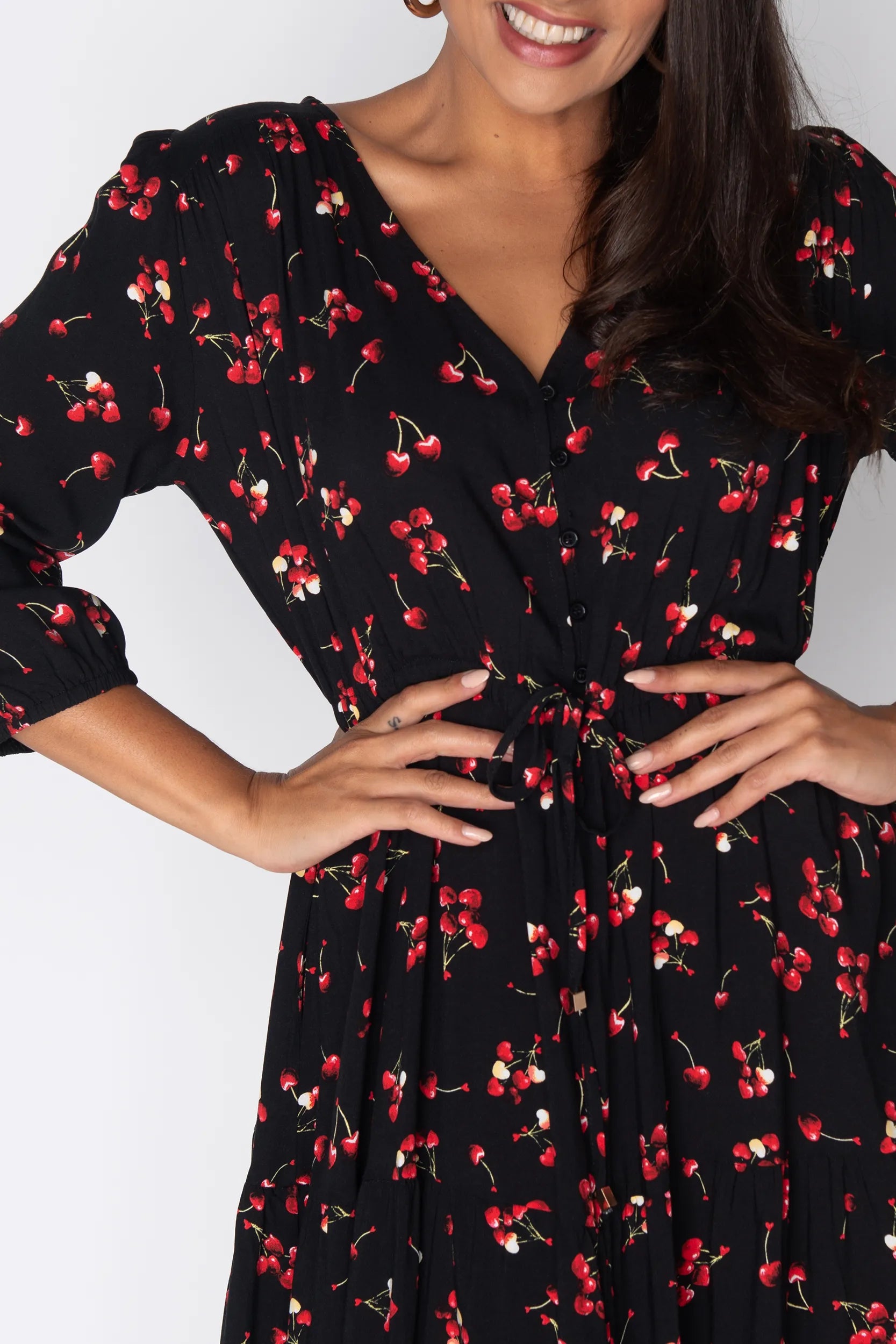 Adeline Cherry Hearts Dress – Cherry Hearts maxi dress