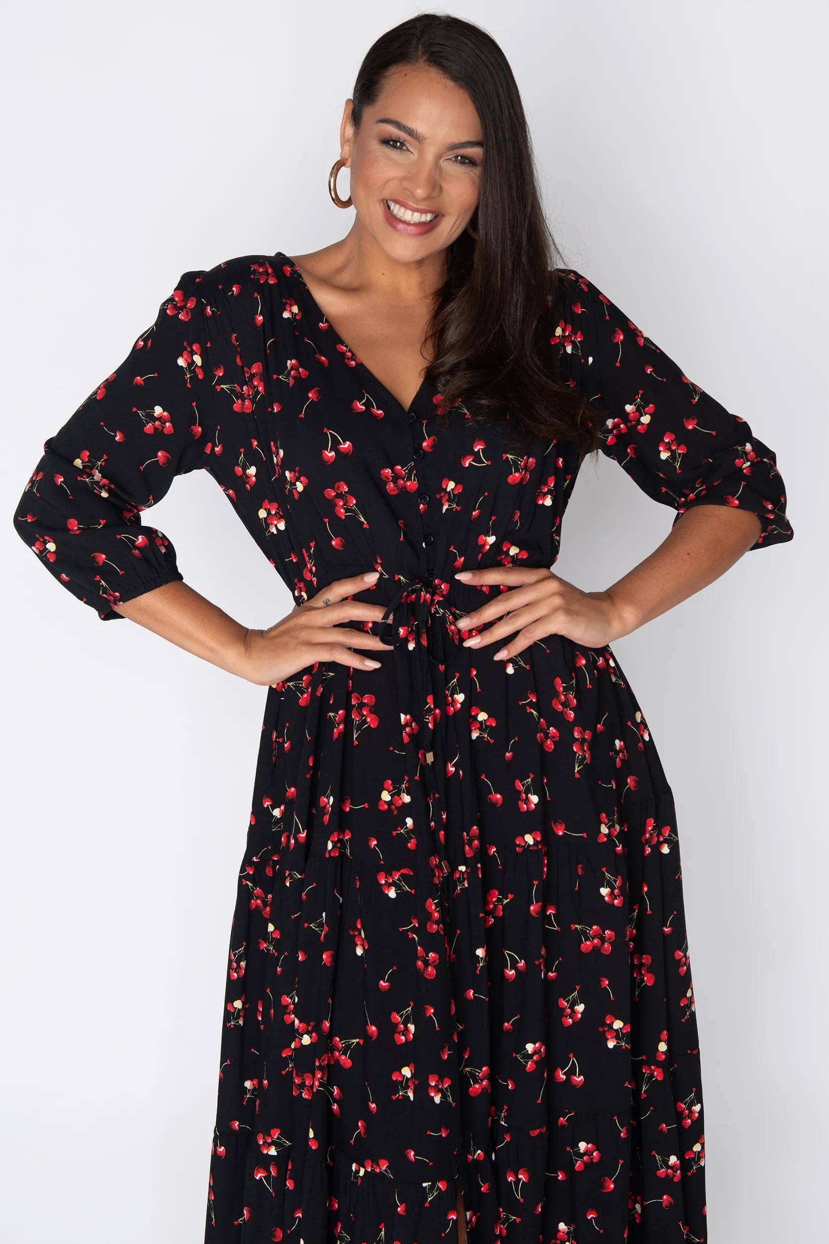 Adeline Cherry Hearts Dress – Cherry Hearts maxi dress