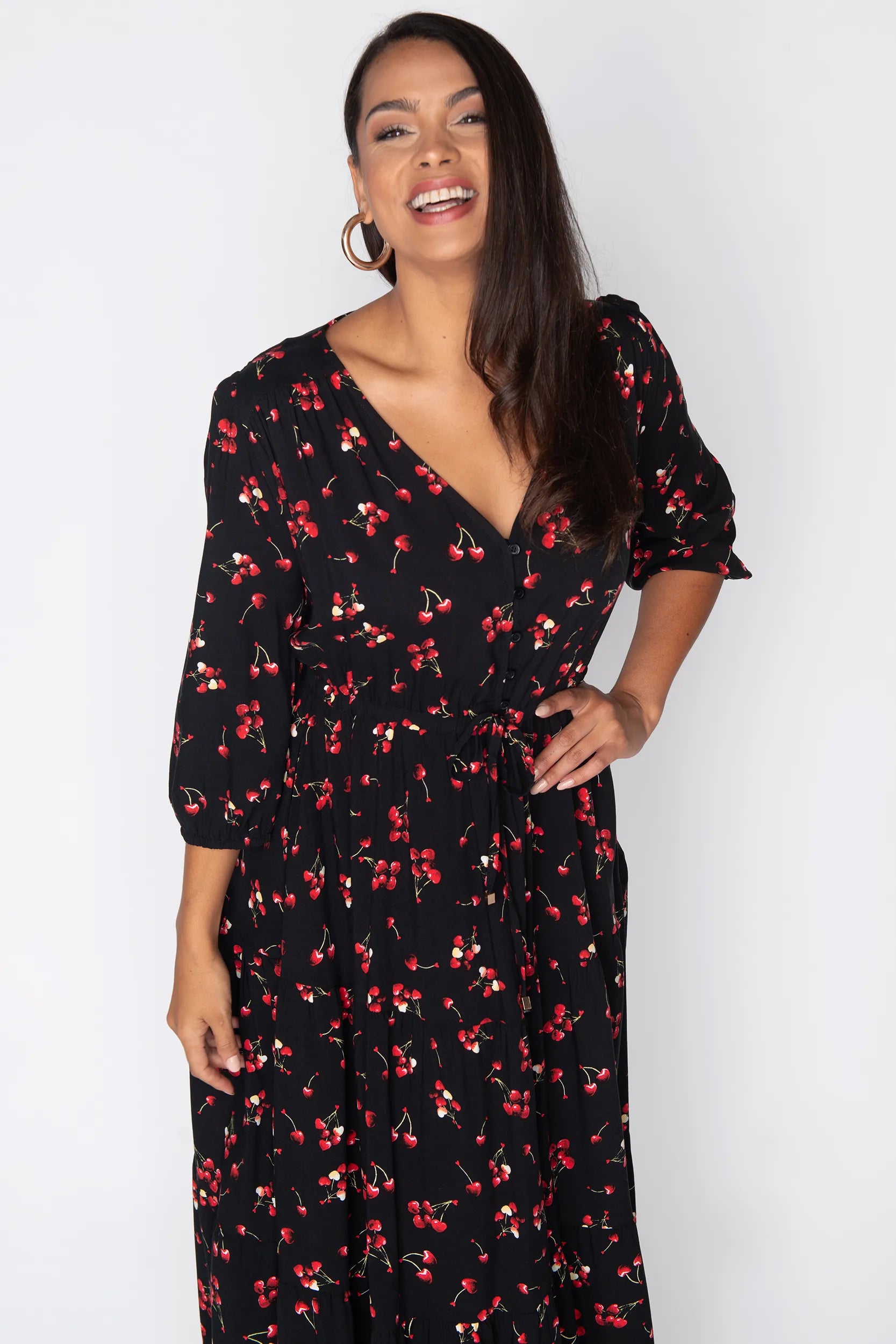 Adeline Cherry Hearts Dress – Cherry Hearts maxi dress