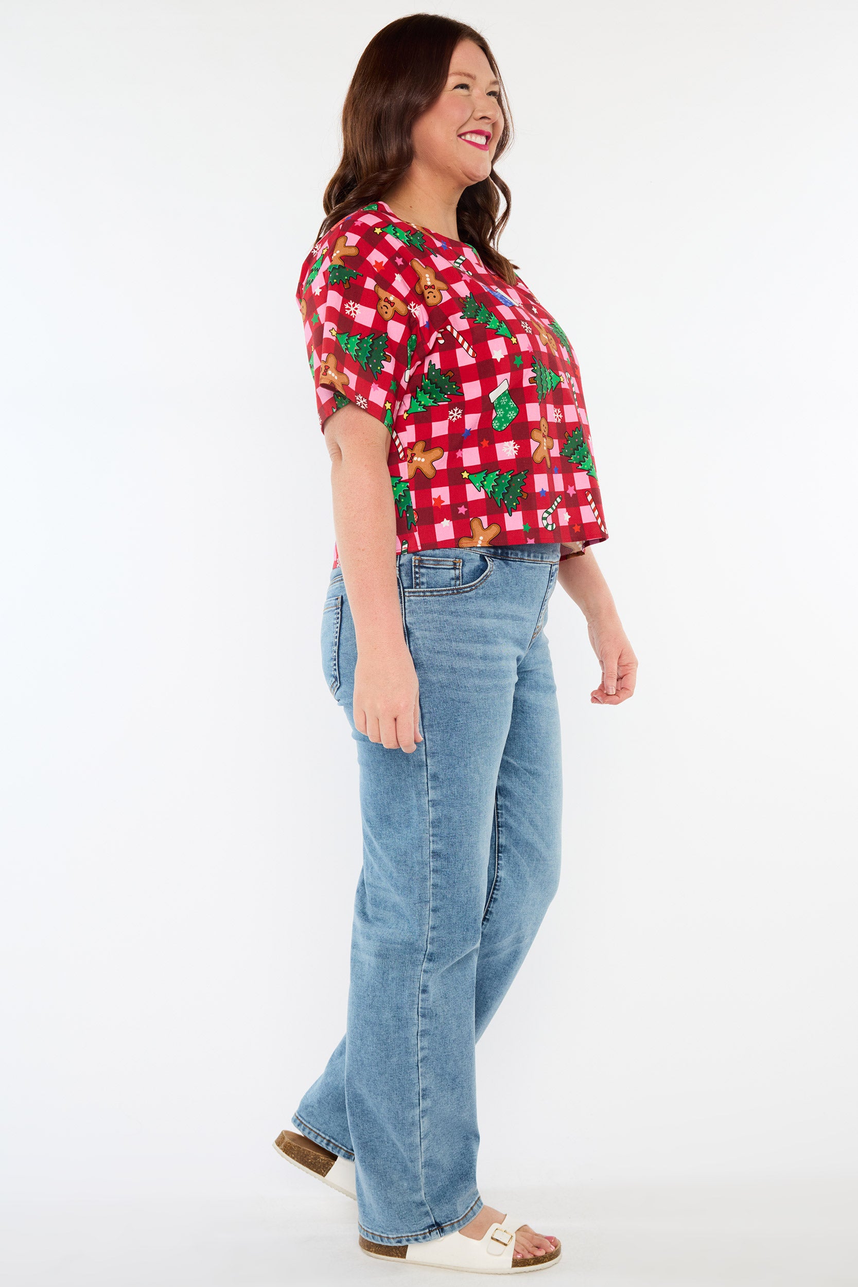 Harper Christmas On Gingham Top (Pre-Order)