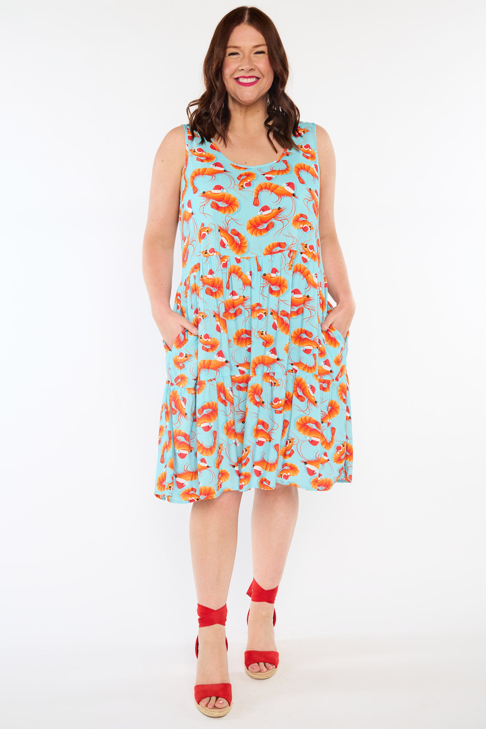 Dove Christmas Prawns Dress (Pre-Order)