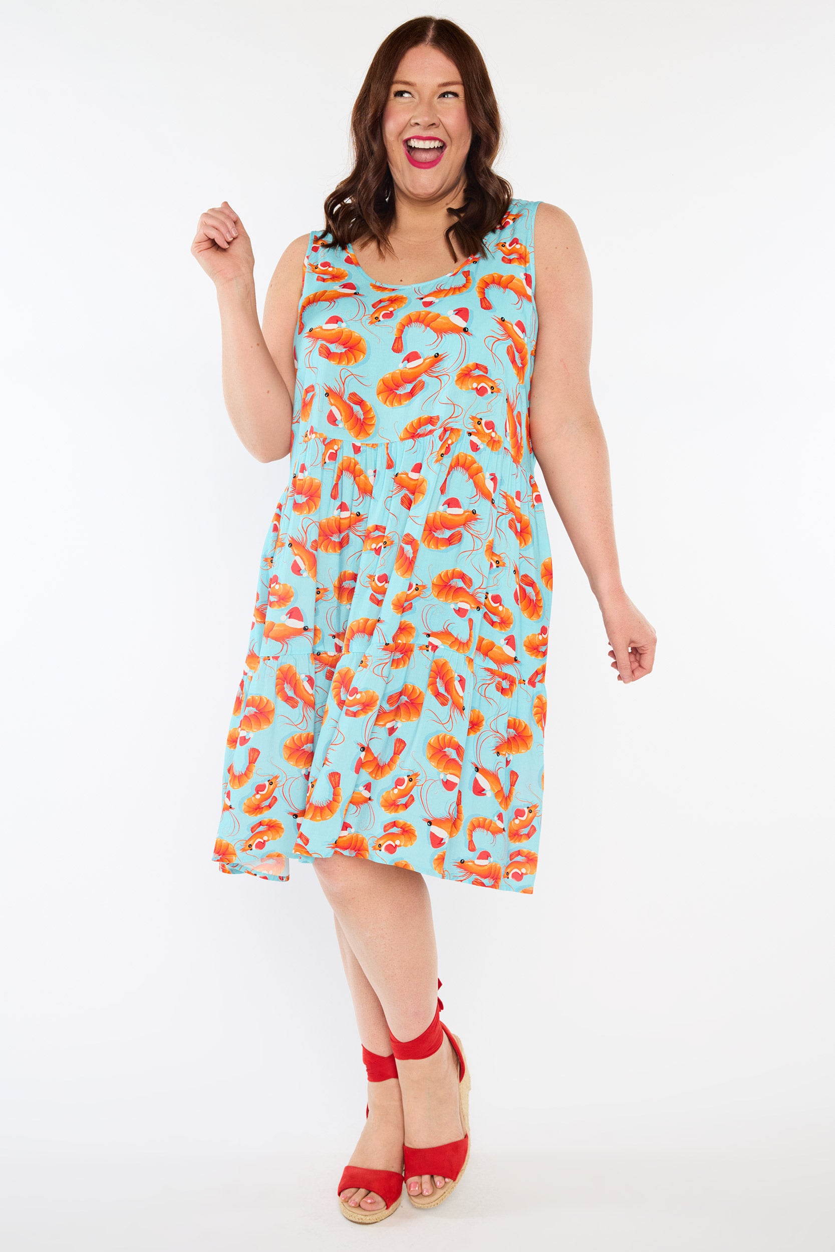 Dove Christmas Prawns Dress (Pre-Order)