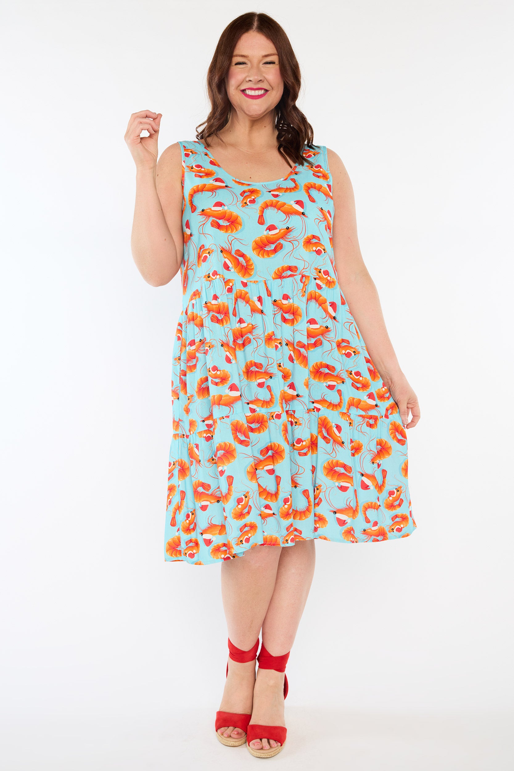 Dove Christmas Prawns Dress (Pre-Order)