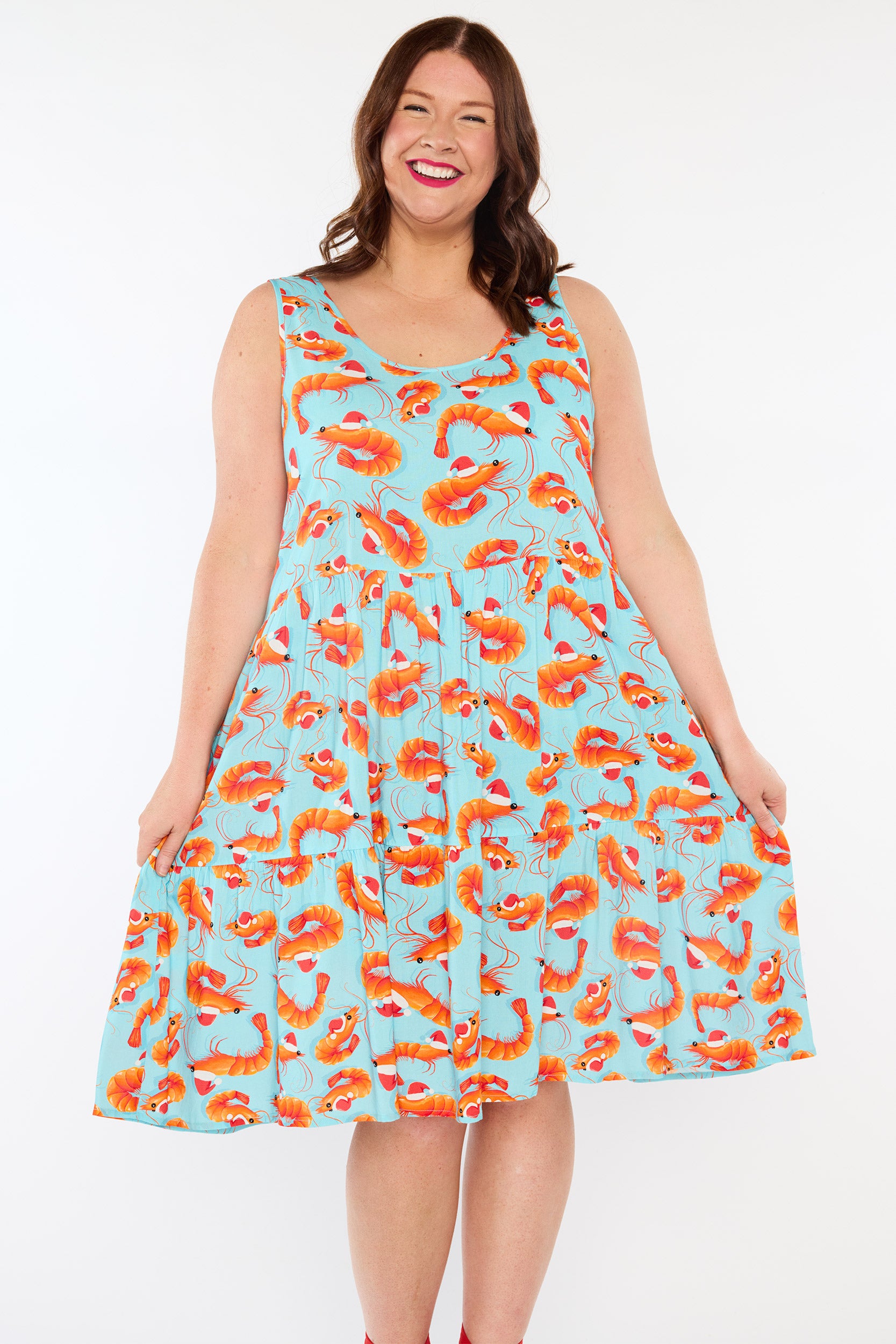 Dove Christmas Prawns Dress (Pre-Order)