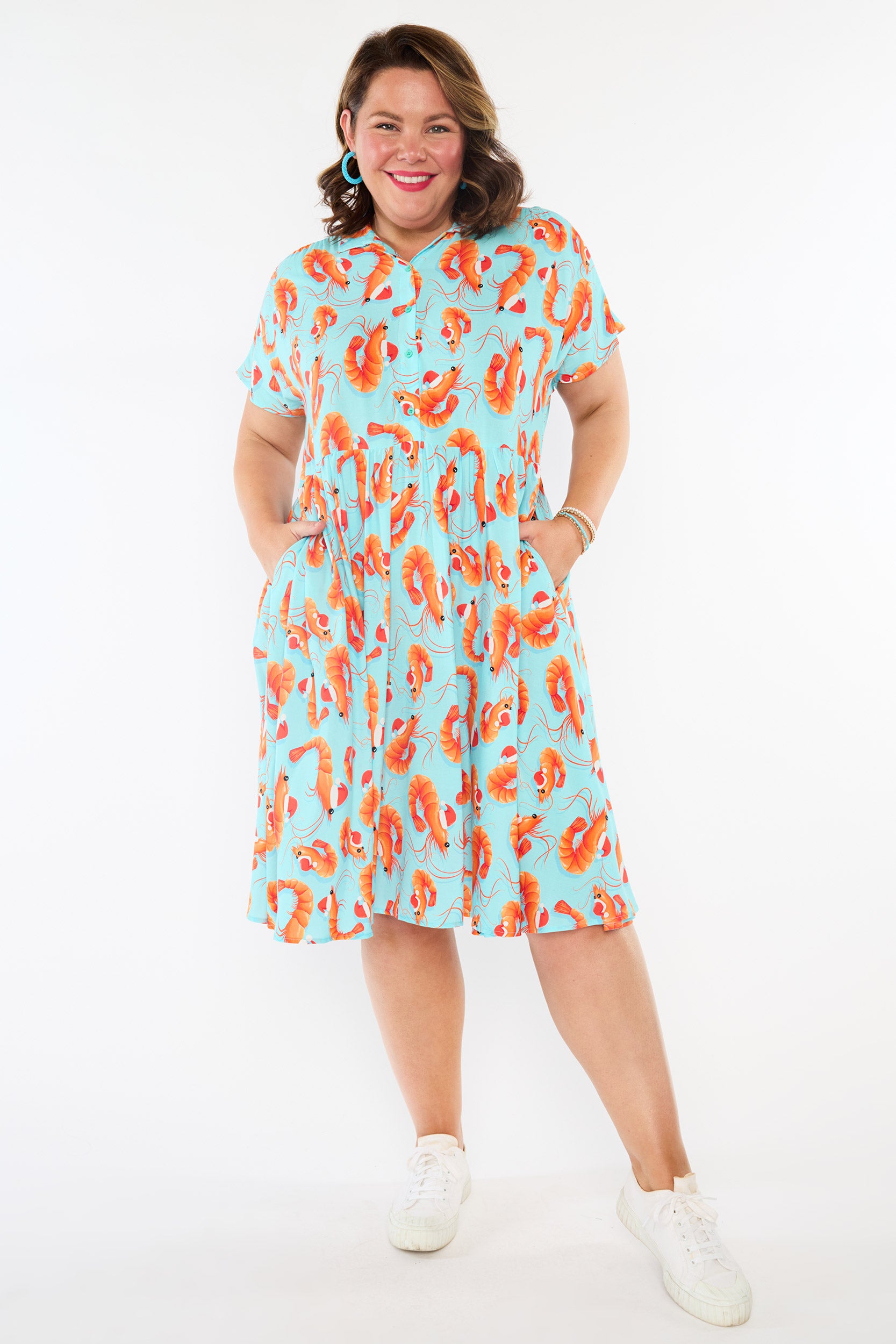 Kimba Christmas Prawns Dress (Pre-Order)