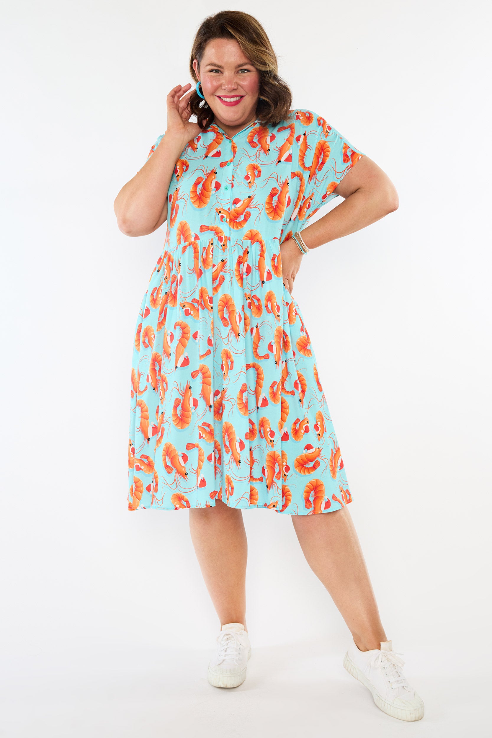 Kimba Christmas Prawns Dress (Pre-Order)
