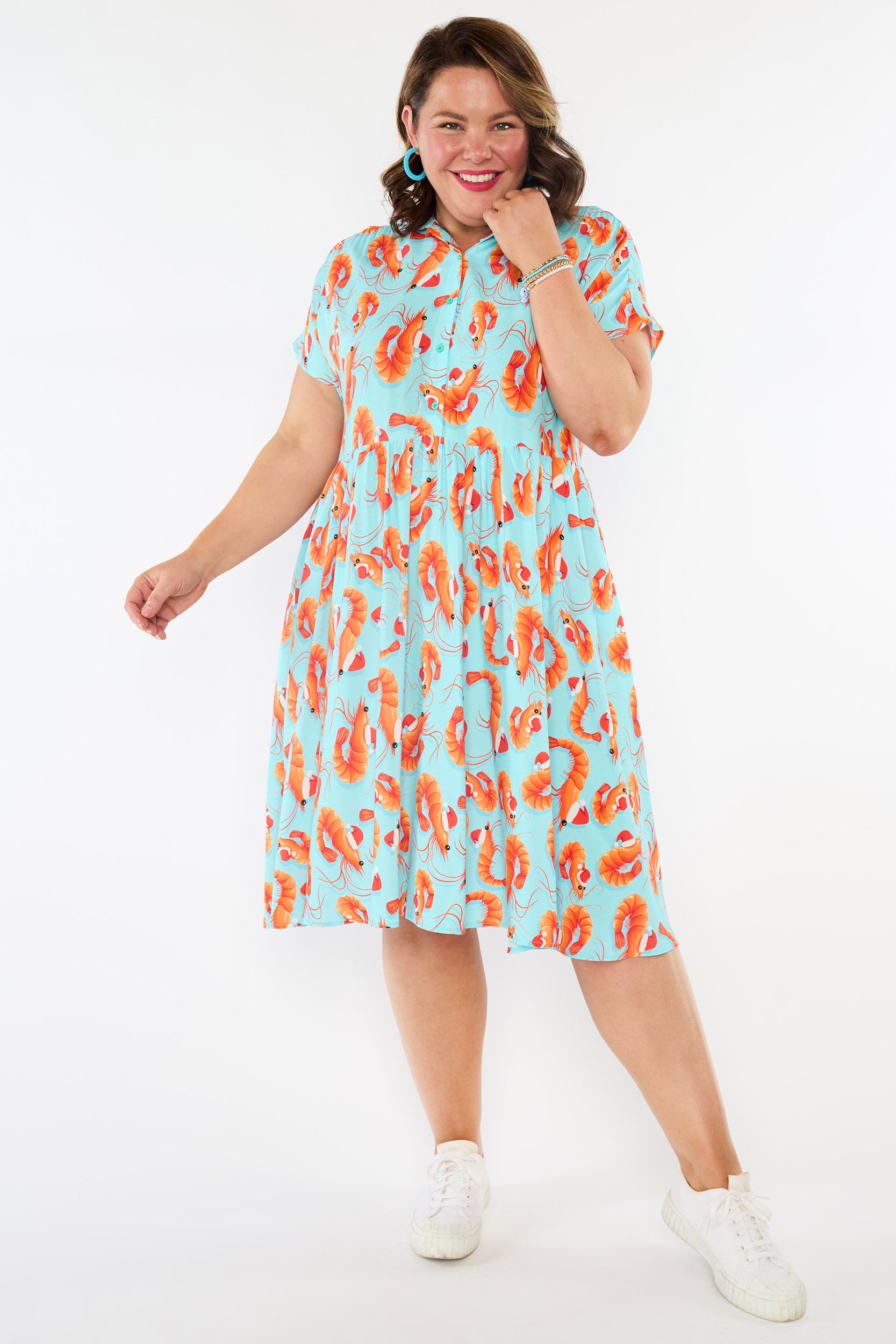 Kimba Christmas Prawns Dress (Pre-Order)