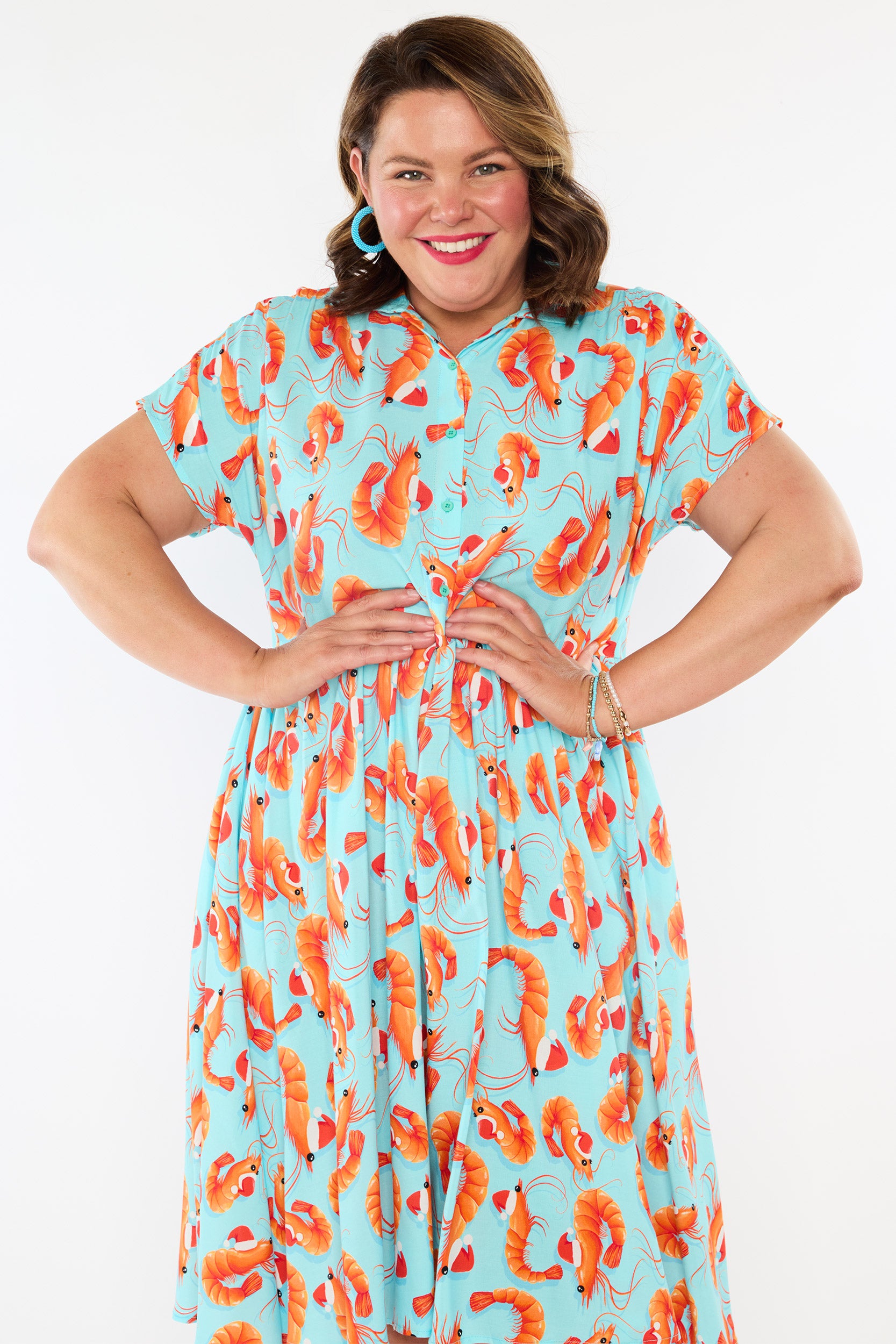 Kimba Christmas Prawns Dress (Pre-Order)