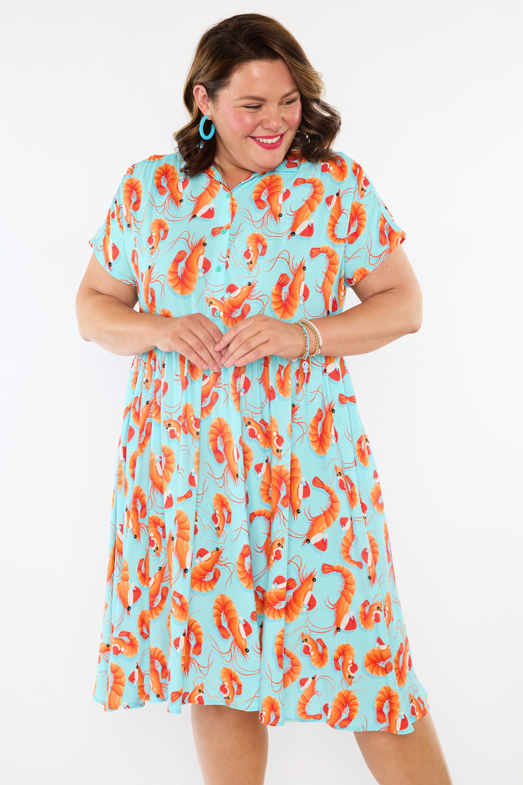 Kimba Christmas Prawns Dress (Pre-Order)