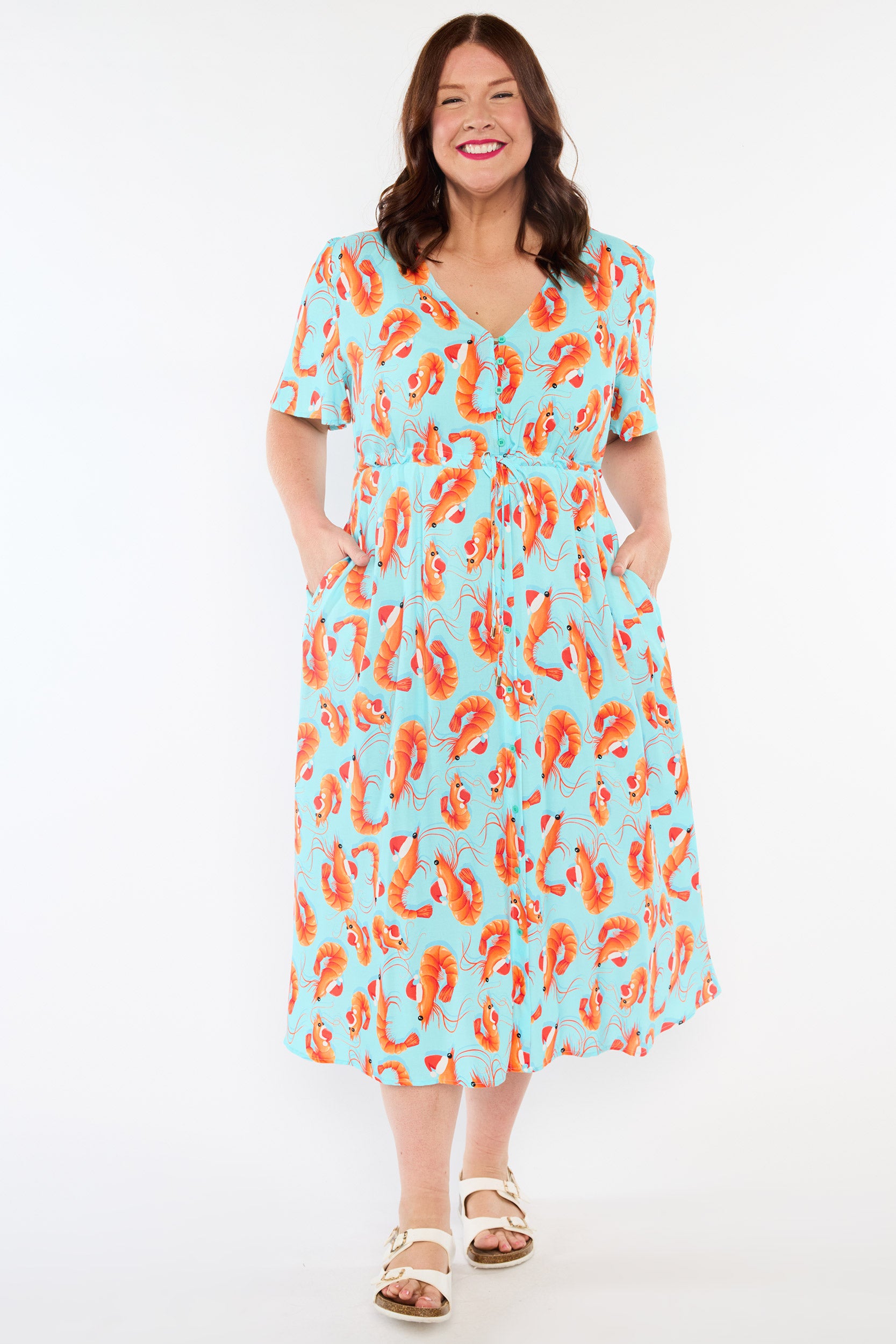 Michelle Christmas Prawns Dress (Pre-Order)