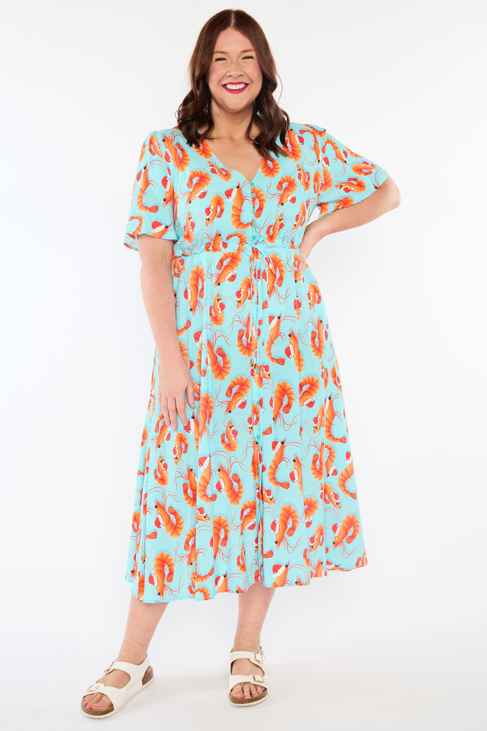 Michelle Christmas Prawns Dress (Pre-Order)